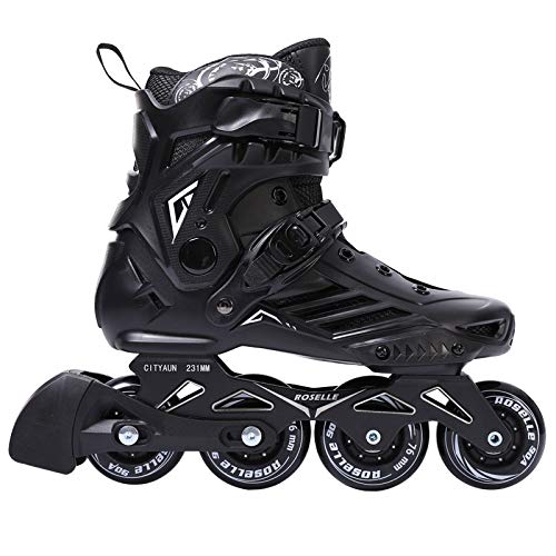 ME-Rollerns Patines de Velocidad en línea, Zapatos, Patines de Hockey, Zapatillas, Patines, Patines para Adultos, Patines en línea RS6-Black 39