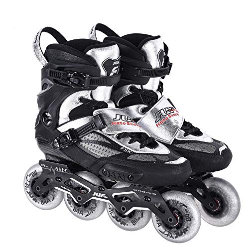 ME-Rollerns Patines en línea Patines de Patinaje deslizantes para niños Adultos Profesionales Slalom Patines Black-Blue 39