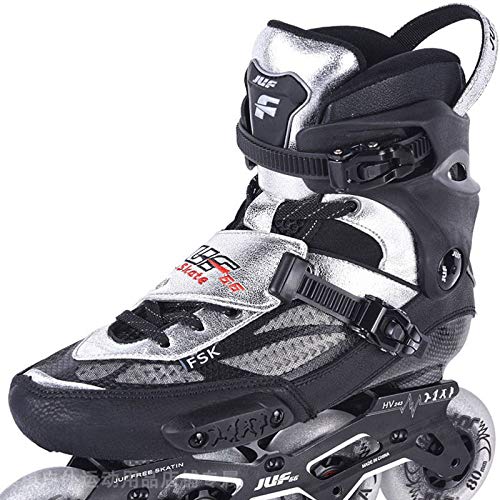 ME-Rollerns Patines en línea Patines de Patinaje deslizantes para niños Adultos Profesionales Slalom Patines Black-Blue 39