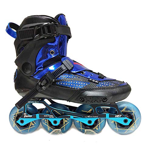 ME-Rollerns Patines en línea Patines de Patinaje deslizantes para niños Adultos Profesionales Slalom Patines Black-Blue 39