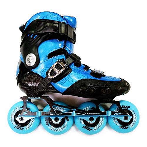 ME-Rollerns Patines en línea Patines de Patinaje deslizantes para niños Adultos Profesionales Slalom Patines Black-Blue Set 33