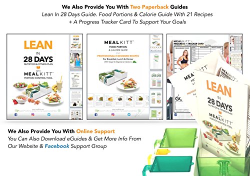 MealKitt Parte de recipiente de control | Aprender acerca de la nutrición, la porción de control y de comidas de preparación | Caloría cuenta para usted | Receta de bolsillo Guía de la dieta + libro MealKitt Parte de recipiente de control | Aprender acerca de la nutrición, la porción de control y de comidas de preparación | Caloría cuenta para usted | Receta de bolsillo Guía de la dieta + libro