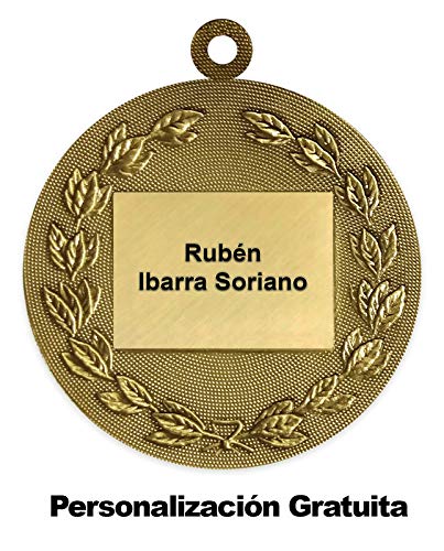 Medalla de Metal Personalizable - Dardos - Color Plata - 6,4cm - Cinta Incluida - Colores de Cinta - Olímpica