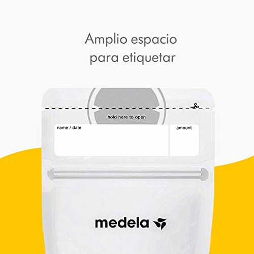 Medela - Bolsas de almacenamiento para conservar y congelar leche materna Medela, 50 unidades, 180 ml Medela - Bolsas de almacenamiento para conservar y congelar leche materna Medela, 50 unidades, 180 ml