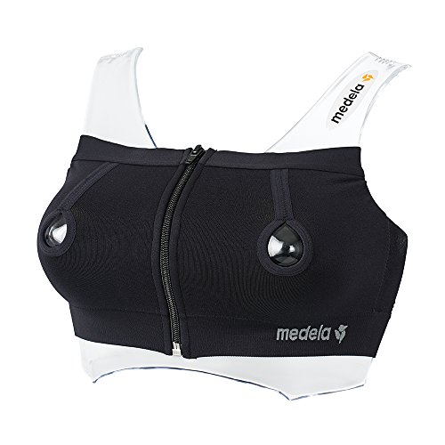 Medela Easy Expression Bustier Sujetador premamá, Negro, L para Mujer