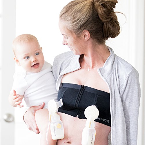 Medela Easy Expression Bustier Sujetador premamá, Negro, S para Mujer Medela Easy Expression Bustier Sujetador premamá, Negro, S para Mujer