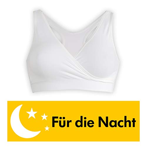 Medela Schlaf Bustier Sujetador de lactancia, Blanco (weiß), 100C, Talla M, para Mujer