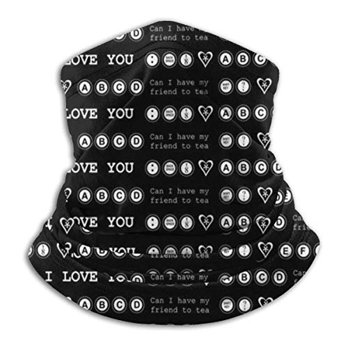 Media cubierta, resistente para la cabeza, bufanda, polaina, pasamontañas, pañuelo, máquina de escribir I Love You, calentador de cuello suave, para motocicleta, ciclismo, correr, esquí, snowboard Media cubierta, resistente para la cabeza, bufanda, polaina, pasamontañas, pañuelo, máquina de escribir I Love You, calentador de cuello suave, para motocicleta, ciclismo, correr, esquí, snowboard