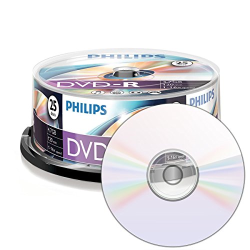 MediaCom IT-Distribution GmbH Philips DVD-R 4,7 GB / 120 Min / 16X Tarrina (25 Disc)