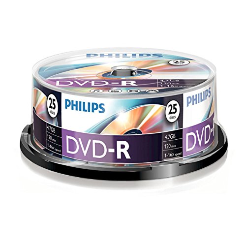 MediaCom IT-Distribution GmbH Philips DVD-R 4,7 GB / 120 Min / 16X Tarrina (25 Disc)