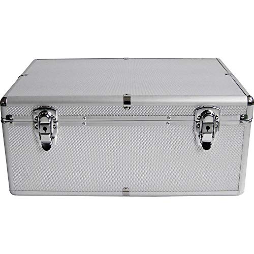 MediaRange BOX77 Funda para Discos ópticos Maleta rígida 500 Discos Plata - Fundas para Discos ópticos (Maleta rígida, 500 Discos, Plata, Vellón, De plástico, Madera, 120 mm, Aluminio)