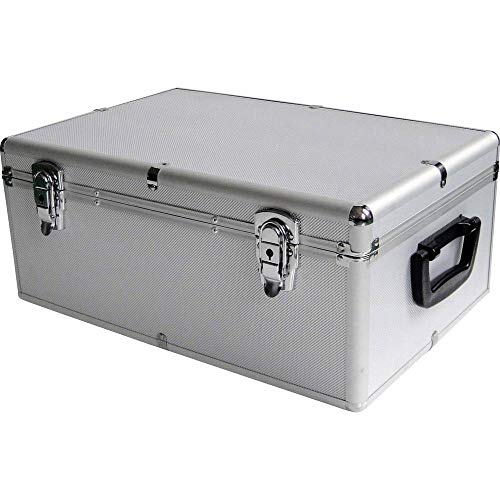 MediaRange BOX77 Funda para Discos ópticos Maleta rígida 500 Discos Plata - Fundas para Discos ópticos (Maleta rígida, 500 Discos, Plata, Vellón, De plástico, Madera, 120 mm, Aluminio)