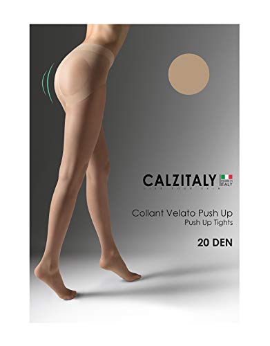 MEDIAS REDUCTORAS DE MUJER | PANTY PUSH UP | NATURAL, NEGRO | S, M, L, XL | CALCETERÍA ITALIANA | (XL, NATURAL)