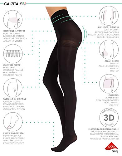 MEDIAS TUPIDAS REDUCTORAS | PANTY OPACO MOLDEADOR | MARÓN, NEGRO | 100 DEN | S, M, L, XL | CALCETERÍA ITALIANA | (M, NEGRO) MEDIAS TUPIDAS REDUCTORAS | PANTY OPACO MOLDEADOR | MARÓN, NEGRO | 100 DEN | S, M, L, XL | CALCETERÍA ITALIANA | (M, NEGRO)