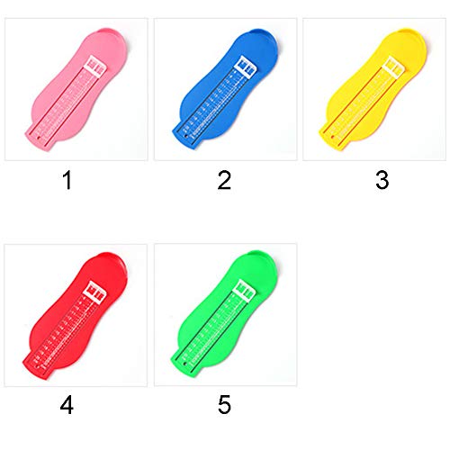 Medida 0-5 años Calibre zapatos tamaño regla de medición herramienta Kid Fittings Gauge para bebé niño azul(Azul)