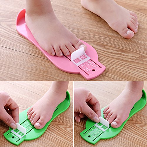 Medida 0-5 años Calibre zapatos tamaño regla de medición herramienta Kid Fittings Gauge para bebé niño azul(Azul)
