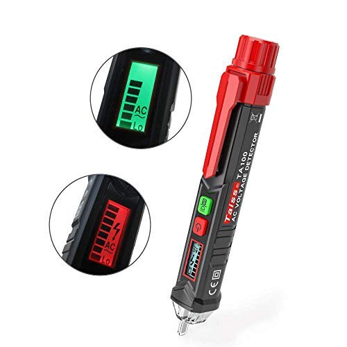 Medidor de tensión sin contacto con linterna LED + interruptor de protección FI, enchufe, circuito automático de polaridad, enchufe de pared, buscador TA100 + TA106D Medidor de tensión sin contacto con linterna LED + interruptor de protección FI, enchufe, circuito automático de polaridad, enchufe de pared, buscador TA100 + TA106D