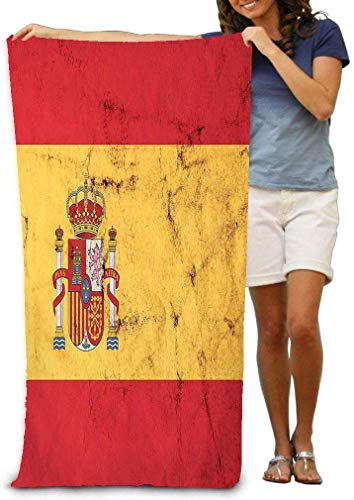 Medlin Bath Towel Soft Big Beach Towel 31"x 51" Flag Spain Old Dirty Grunge Texture Flag Spain Old Dirty Grunge Texture