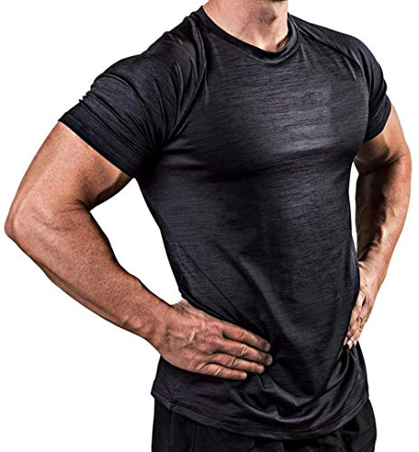 MedusaABCZeus Camiseta De Compresion,De Secado rápido y Transpirable. Ropa Deportiva Masculina de Fitness-Negra_L,Camiseta Sin Mangas Deportiva Sujetador para