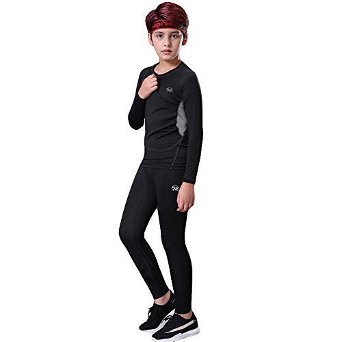 MeetHoo Conjunto Ropa Interior Termica para Niños Camisetas Termicas Deportivas Manga Larga Decathlon Pantalon Termico Futbol Niño de Esquí Forro de Lana para Correr MeetHoo Conjunto Ropa Interior Termica para Niños Camisetas Termicas Deportivas Manga Larga Decathlon Pantalon Termico Futbol Niño de Esquí Forro de Lana para Correr