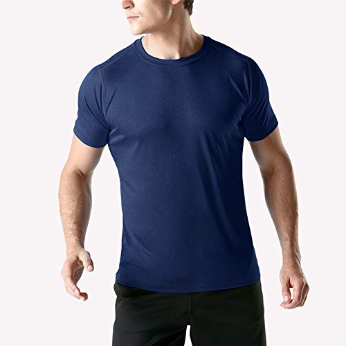 MeetHoo Men’s Sports T-Shirt,Running Top Short Sleeve Shirt Light Breathable tee For Fitness Gym Workout