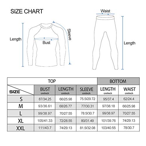 MEETWEE Ropa Interior térmica Hombre, Conjuntos térmicos, Camiseta Térmica Hombres Manga Larga Pantalones Largos para Esquí, Montaña, Ciclismo, Fitness MEETWEE Ropa Interior térmica Hombre, Conjuntos térmicos, Camiseta Térmica Hombres Manga Larga Pantalones Largos para Esquí, Montaña, Ciclismo, Fitness