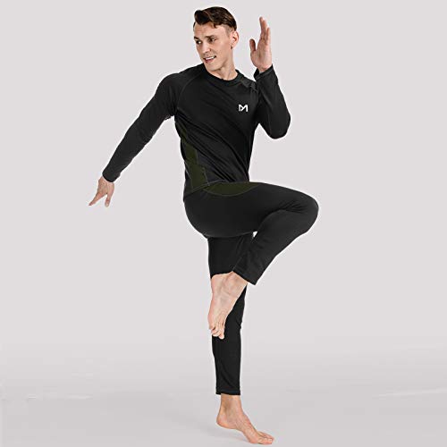 MEETYOO Conjuntos térmicos Hombre, Deportes Ropa Interior térmica Aire Libre Base Layer Thermo Function Ropa Deportiva de Invierno para Running Ciclismo Esquí