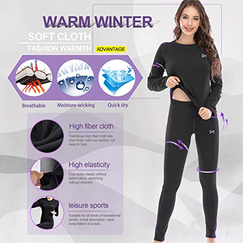 MEETYOO Conjuntos térmicos Mujer, Ropa Interior termica Invierno Base Layer Thermo Pantalones para Running Ciclismo Esquí MEETYOO Conjuntos térmicos Mujer, Ropa Interior termica Invierno Base Layer Thermo Pantalones para Running Ciclismo Esquí