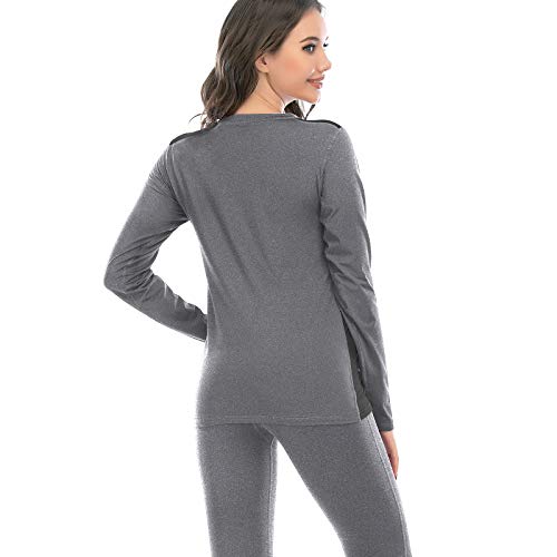 MEETYOO Conjuntos térmicos Mujer, Ropa Interior termica Invierno Base Layer Thermo Pantalones para Running Ciclismo Esquí