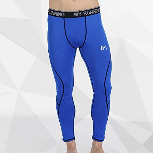 MEETYOO Leggings Hombre, Pantalón de Compresión Secado Rápido Pantalones Deporte Mallas Largas para Running Fitness Yoga