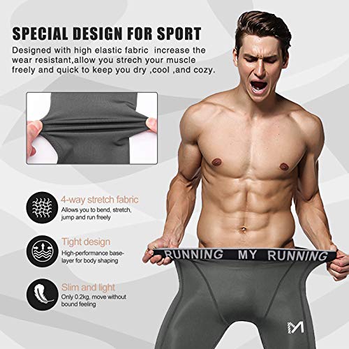 MEETYOO Leggings Hombre, Pantalón de Compresión Secado Rápido Pantalones Deporte Mallas Largas para Running Fitness Yoga (Gris-2, L) MEETYOO Leggings Hombre, Pantalón de Compresión Secado Rápido Pantalones Deporte Mallas Largas para Running Fitness Yoga (Gris-2, L)