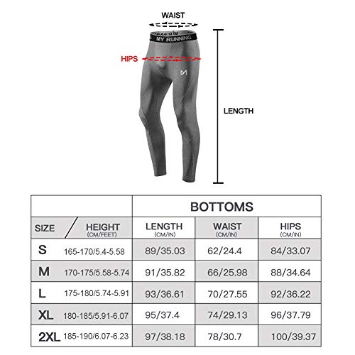 MEETYOO Leggings Hombre, Pantalón de Compresión Secado Rápido Pantalones Deporte Mallas Largas para Running Fitness Yoga (Negro+Blanco+Gris, L)