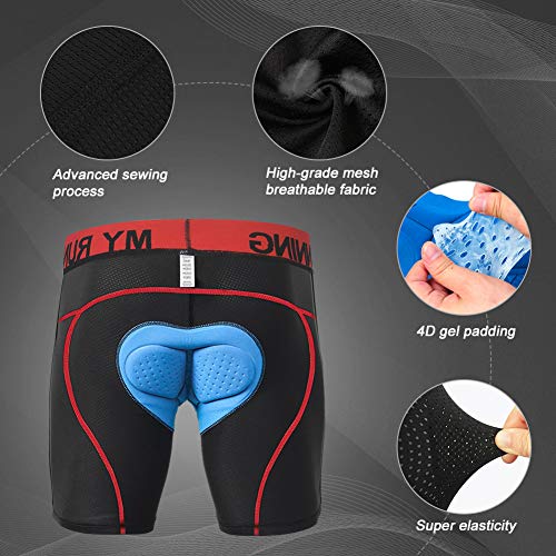 MEETYOO Pantalones Cortos de Ciclismo Hombre, Culotte Bicicleta Ropa Interior Acolchado para Deportes Fitness