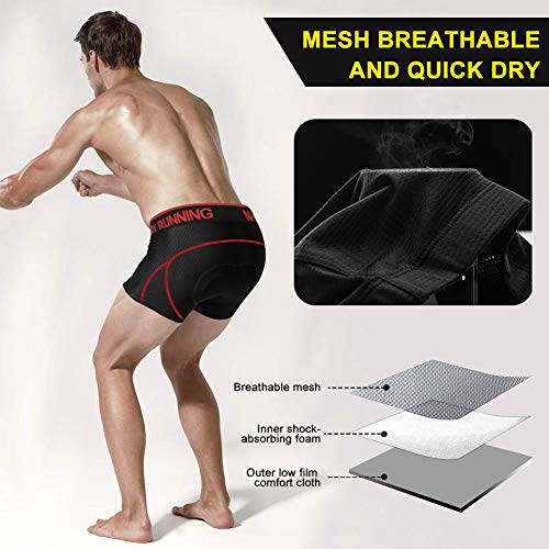 MEETYOO Pantalones Cortos de Ciclismo Hombre, Culotte Bicicleta Ropa Interior Acolchado para Deportes Fitness MEETYOO Pantalones Cortos de Ciclismo Hombre, Culotte Bicicleta Ropa Interior Acolchado para Deportes Fitness