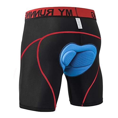 MEETYOO Pantalones Cortos de Ciclismo Hombre, Culotte Bicicleta Ropa Interior Acolchado para Deportes Fitness