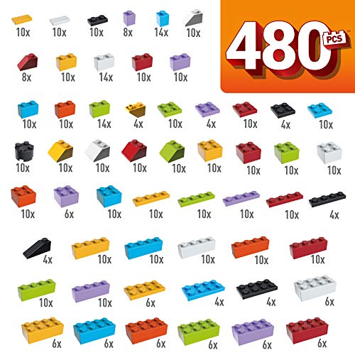 Mega Construx Caja de 480 piezas y bloques de construcción para niños +3 años (Mattel GJD23) , color/modelo surtido