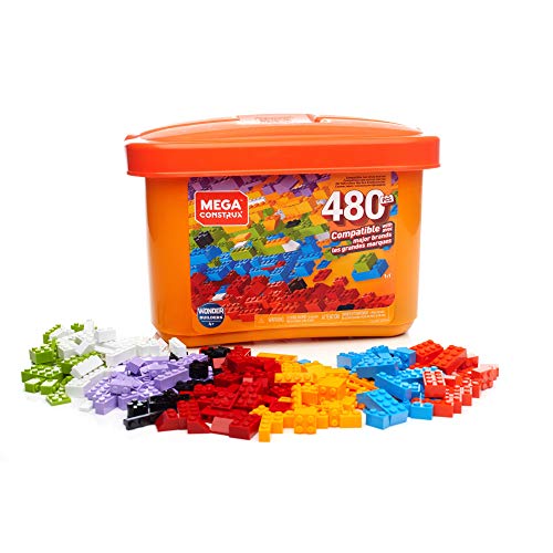 Mega Construx Caja de 480 piezas y bloques de construcción para niños +3 años (Mattel GJD23) , color/modelo surtido Mega Construx Caja de 480 piezas y bloques de construcción para niños +3 años (Mattel GJD23) , color/modelo surtido