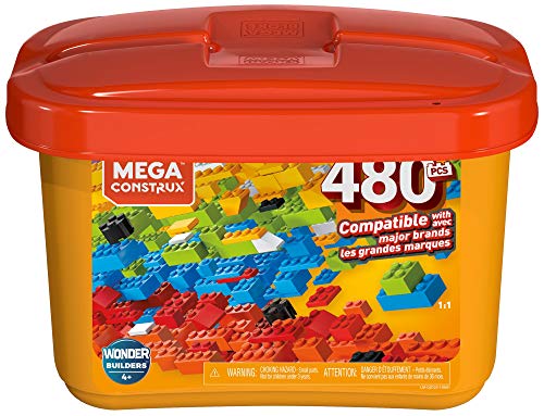 Mega Construx Caja de 480 piezas y bloques de construcción para niños +3 años (Mattel GJD23) , color/modelo surtido