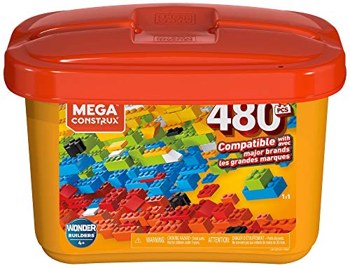 Mega Construx Caja de 480 piezas y bloques de construcción para niños +3 años (Mattel GJD23) , color/modelo surtido Mega Construx Caja de 480 piezas y bloques de construcción para niños +3 años (Mattel GJD23) , color/modelo surtido
