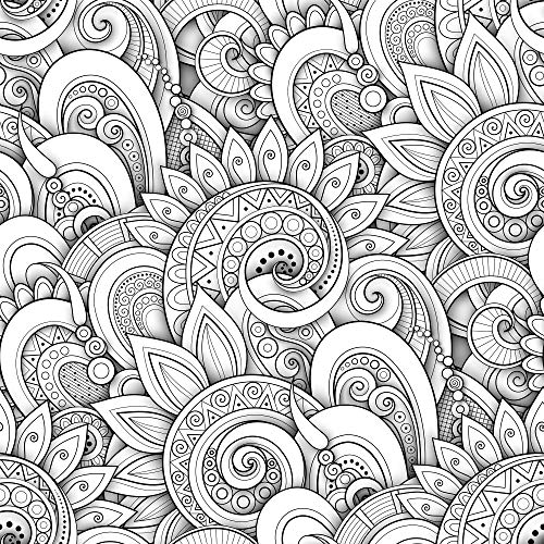 MEGADECOR Cabecero Cama PVC Decorativo Económico Mandala Blanco y Negro 3D Medidas (150 cm x 60 cm)