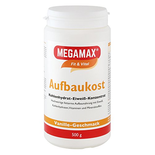 MEGAMAX - Aufbaukost - Suplemento para Ganar Peso y Masa Muscular - Vainilla - Solo un 0,5% de Grasa - 500 g MEGAMAX - Aufbaukost - Suplemento para Ganar Peso y Masa Muscular - Vainilla - Solo un 0,5% de Grasa - 500 g