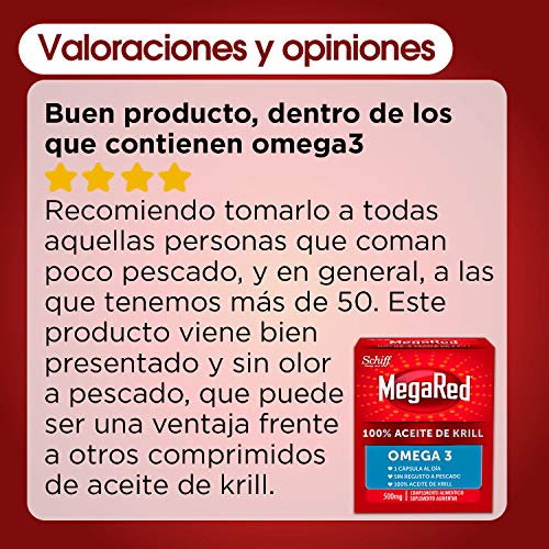 Megared Omega 3 - Aceite de Krill Complemento Alimenticio sin Regusto a Pescado 60 + 20 cápsulas gratis Megared Omega 3 - Aceite de Krill Complemento Alimenticio sin Regusto a Pescado 60 + 20 cápsulas gratis
