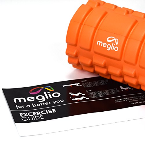 MEGLIO Rodillo de Masaje Ideal para Masajes y Liberación Miofascial Entrenamientos de Fitness, Yoga, Pilates y Recuperación - Incluye Instrucciones para el Usuario