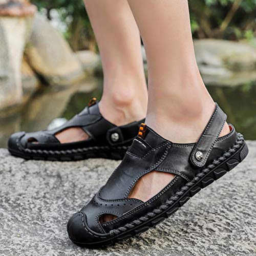 MEIbax Verano Sandalias de Deslizamiento de los Hombres Zapatos de Agua al Aire Libre Zapatillas de Dedo del pie Sandalias de Gran tamaño para Hombre Chanclas caseras de Hombre Zapatos de Playa