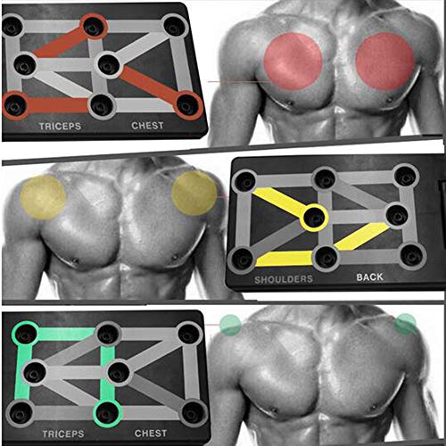 MEICHEN 9 en 1 Empuje Tabla hacia Arriba con Instrucciones sobre cómo Imprimir Herramientas Edificio de Cuerpo de la Aptitud del Ejercicio Hombres Mujeres Push-up Stands para Entrenamiento Corporal MEICHEN 9 en 1 Empuje Tabla hacia Arriba con Instrucciones sobre cómo Imprimir Herramientas Edificio de Cuerpo de la Aptitud del Ejercicio Hombres Mujeres Push-up Stands para Entrenamiento Corporal