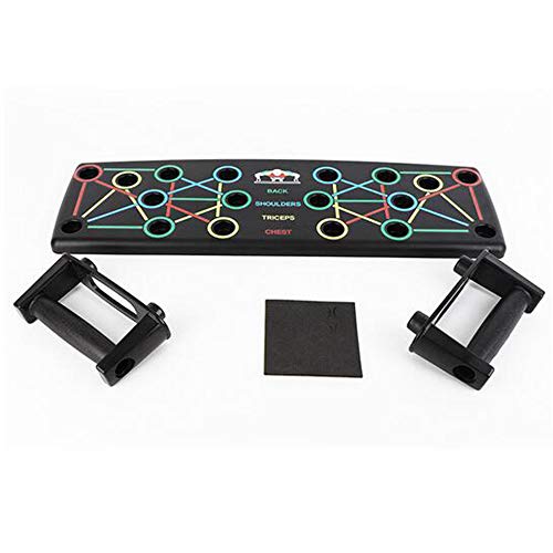 MEICHEN 9 en 1 Empuje Tabla hacia Arriba con Instrucciones sobre cómo Imprimir Herramientas Edificio de Cuerpo de la Aptitud del Ejercicio Hombres Mujeres Push-up Stands para Entrenamiento Corporal