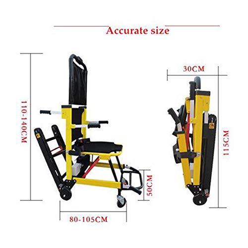 MEICHEN Silla de Ruedas eléctrica Plegable para Subir y Bajar escaleras Escalera de orugas trepadora eléctrica Silla de Ruedas