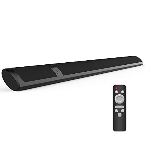 Meidong Barra de Sonido para TV, Bluetooth 4.2 Inalámbrico Barras de Sonido Delgada, 2 Altavoces 36 Vatios Bajo Profundo Envolvente Estéreo Control Remoto para HDMI/RCA/Opt/AUX/Coax/3.5mm Audio