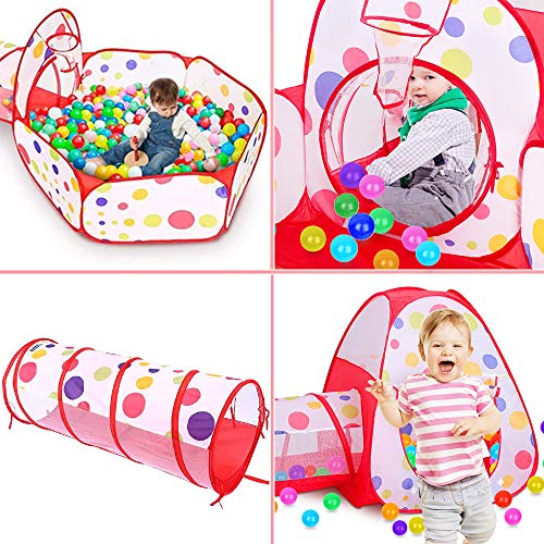 Meigirlxy Tiendas de campaña para niños, Pop Up Tienda de Juegos Plegable con Casita Infantil, Tunel Infantil, Piscina de Bolas (Bolas NO Incluido) Meigirlxy Tiendas de campaña para niños, Pop Up Tienda de Juegos Plegable con Casita Infantil, Tunel Infantil, Piscina de Bolas (Bolas NO Incluido)