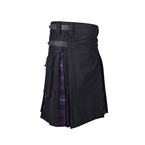 MEIHAOWEI Hombres Mujeres Traje gótico Medieval Retro Viking Pirata Falda Inferior Pantalones Guerrero Traje de Batalla Jinete Romano Scottish Dress Up